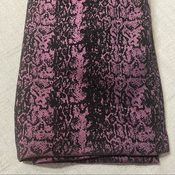 Calvin Klein Velvet Damask Flocked Sheath Dress Black Purple 8 - Picture 12 of 14